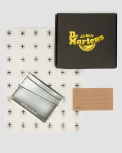 Dr. Martens New And Featured|Accessories*Cardholder II Card Holder Silver Metallic Patent Lamper in Silver Metallic Silver Metallic — Patent Lamper
