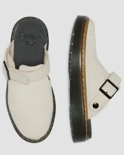 Dr. Martens Last Chance Styles|Last Chance Styles*Carlson Suede Casual Slingback Mules in Sand Sand — E.H.Suede