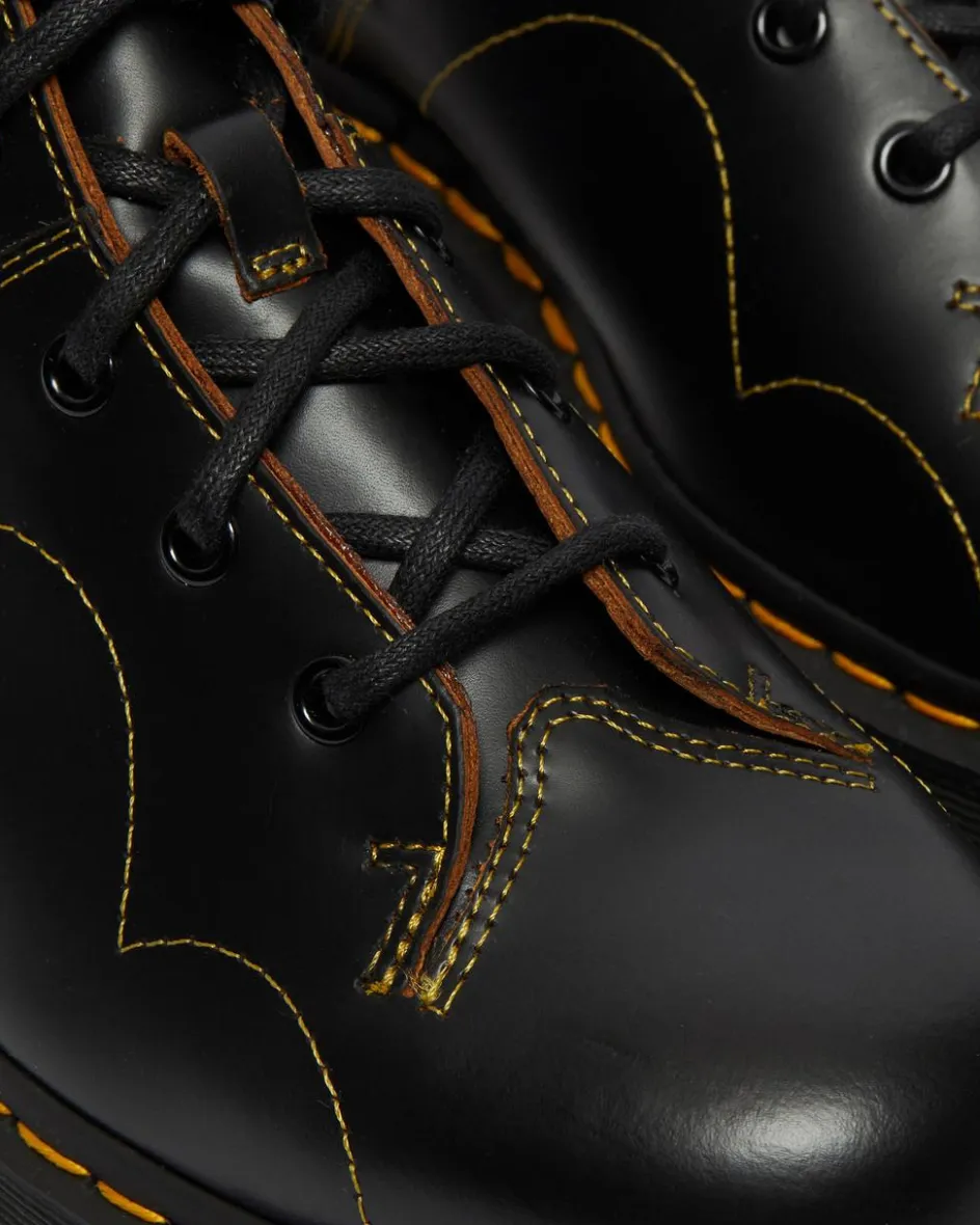 Dr. Martens Last Chance Styles*Church Platform Monkey Boots in Black Black — Vintage Smooth