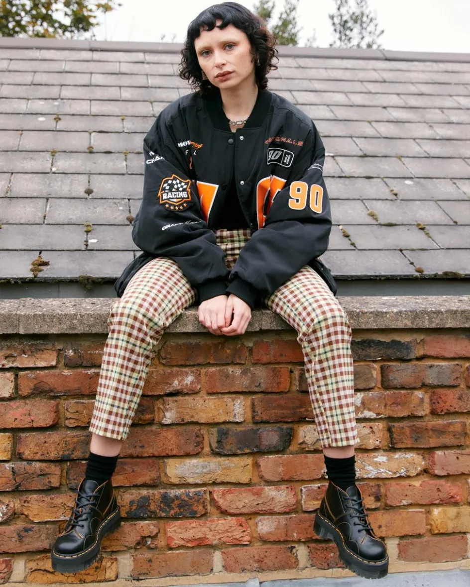 Dr. Martens Last Chance Styles*Church Platform Monkey Boots in Black Black — Vintage Smooth