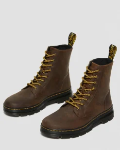 Dr. Martens Boots|Casual Boots*Combs Crazy Horse Leather Casual Boots in Brown Brown — Crazy Horse