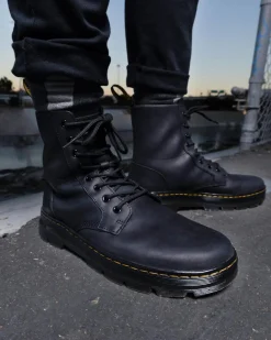 Dr. Martens Boots|Casual Boots*Combs Leather Casual Boots in Black Black — Wyoming