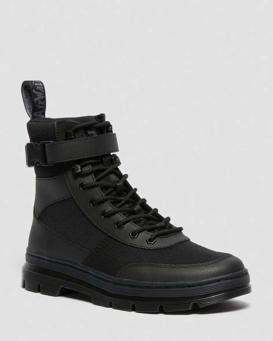 Dr. Martens Boots|Casual Boots*Combs Tech Poly Casual Boots in Black Black — Element Poly Rip Stop