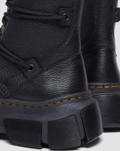 Dr. Martens Ankle Boots|Boots*DMXL 8-eye leather boots in Black Black — Lunar+Rubber Grained Leather