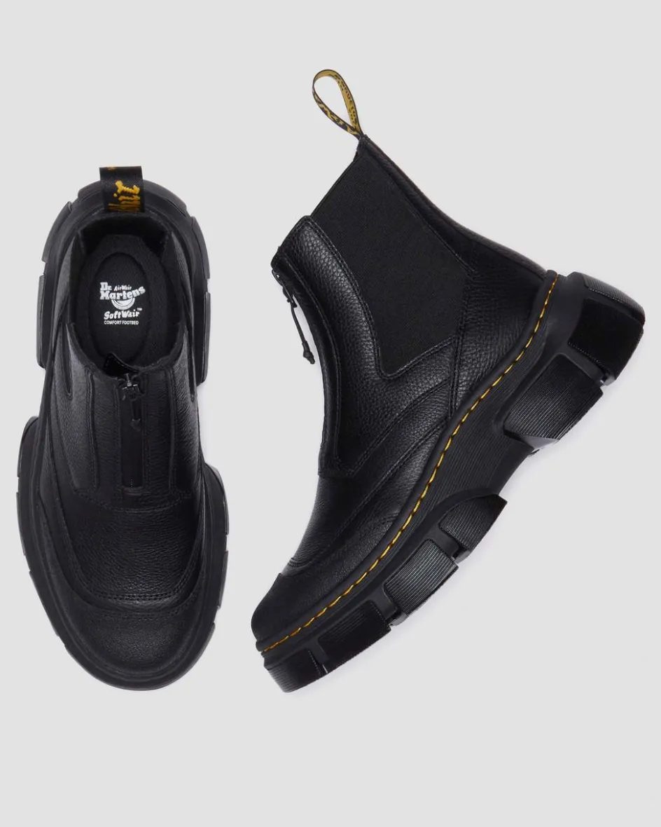 Dr. Martens Boots|Chelsea Boots*DMXL Zip Chelsea leather boots in Black Black — Lunar