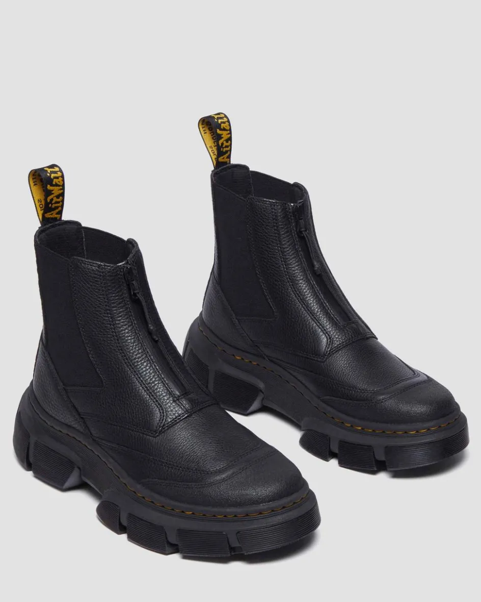Dr. Martens Boots|Chelsea Boots*DMXL Zip Chelsea leather boots in Black Black — Lunar