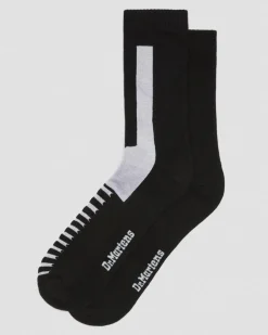 Dr. Martens Accessories|Accessories*Double Doc Cotton Blend Socks in Black Black+White — Cotton Blend