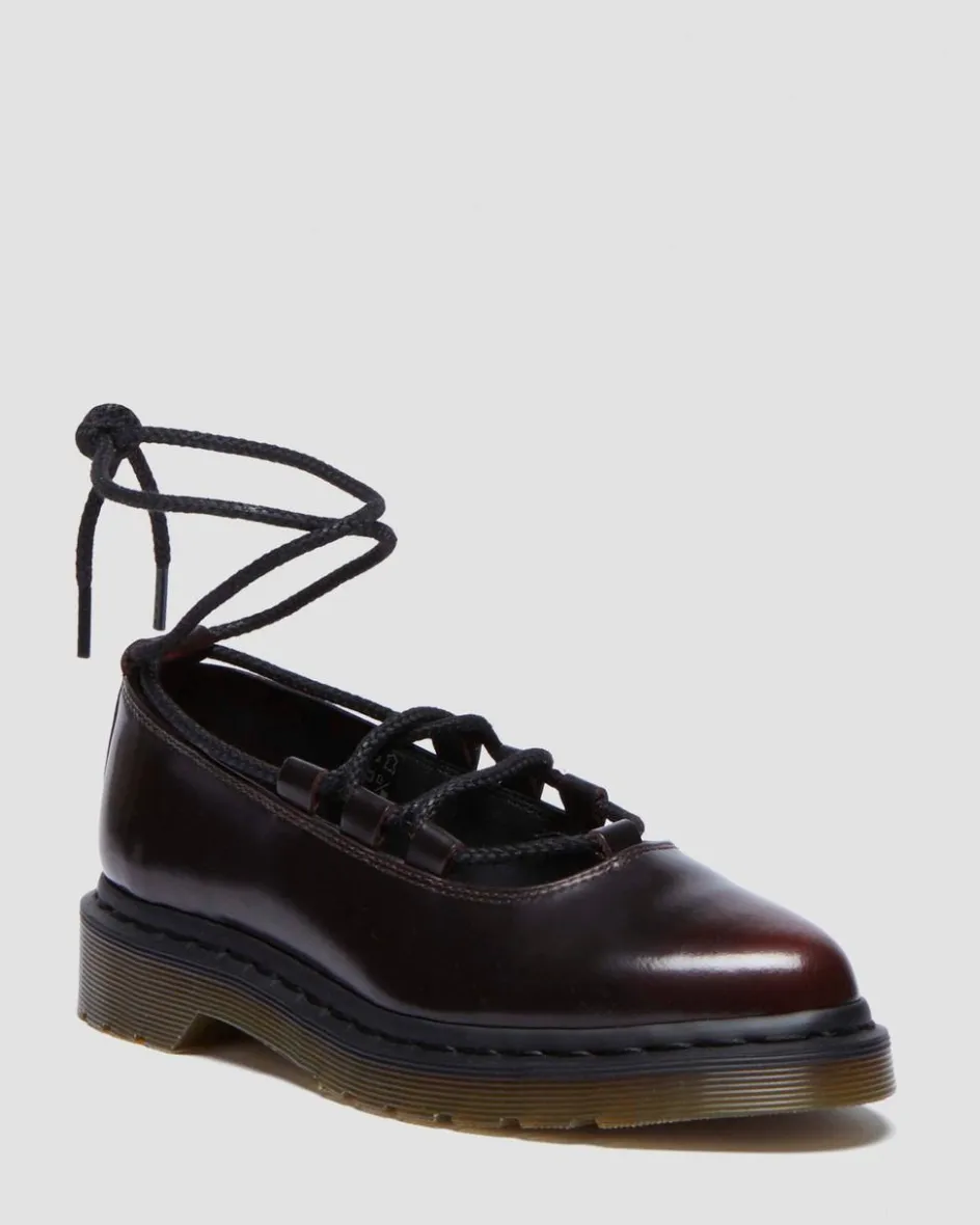 Dr. Martens Shoes*Elphie II leather ballet flats in Cherry Red Arcadia Cherry Red Arcadia — Arcadia