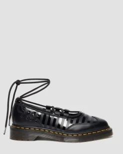 Dr. Martens Collaborations|Collaborations*Elphie II Wednesday Shoes in Black Black — Smooth Leather