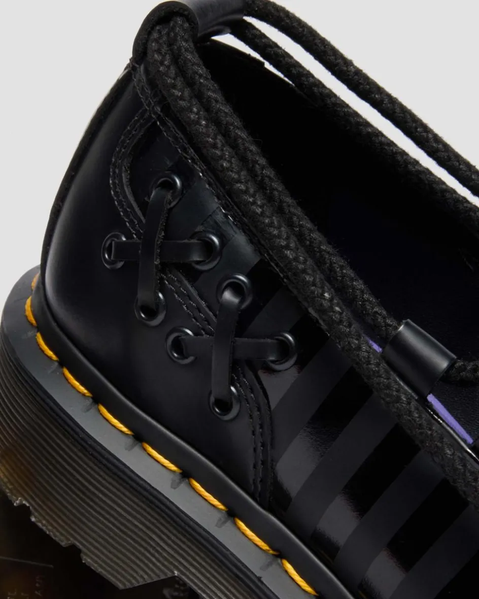 Dr. Martens Collaborations|Collaborations*Elphie II Wednesday Shoes in Black Black — Smooth Leather