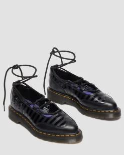 Dr. Martens Collaborations|Collaborations*Elphie II Wednesday Shoes in Black Black — Smooth Leather