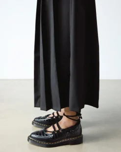 Dr. Martens Collaborations|Collaborations*Elphie II Wednesday Shoes in Black Black — Smooth Leather