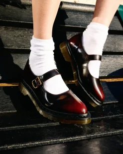 Dr. Martens Last Chance Styles*Elphie Mary Jane Leather shoes in Cherry Red Arcadia Cherry Red Arcadia — Arcadia