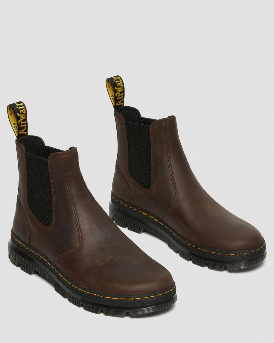 Dr. Martens Boots|Chelsea Boots*Embury Crazy Horse Leather Casual Boots in Brown Brown — Crazy Horse