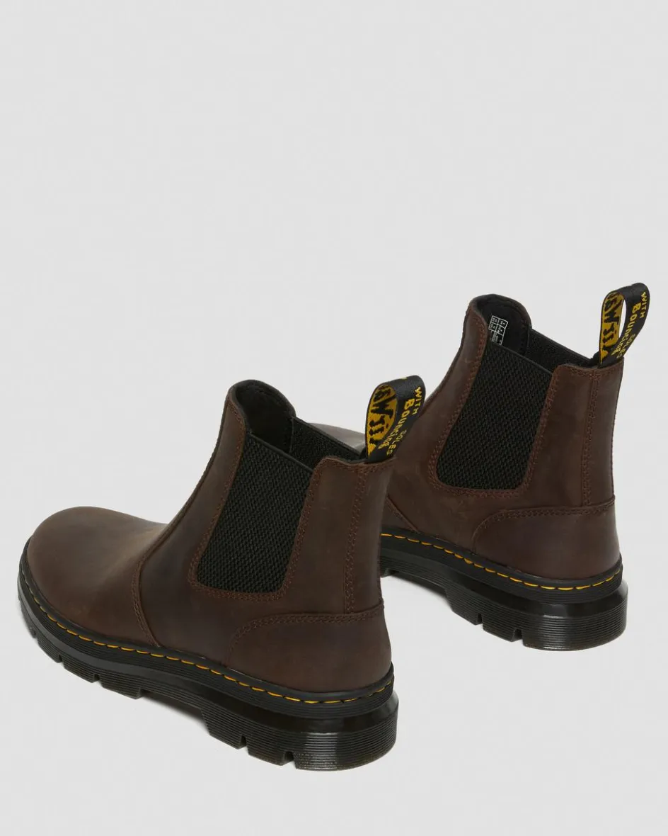 Dr. Martens Boots|Chelsea Boots*Embury Crazy Horse Leather Casual Boots in Brown Brown — Crazy Horse