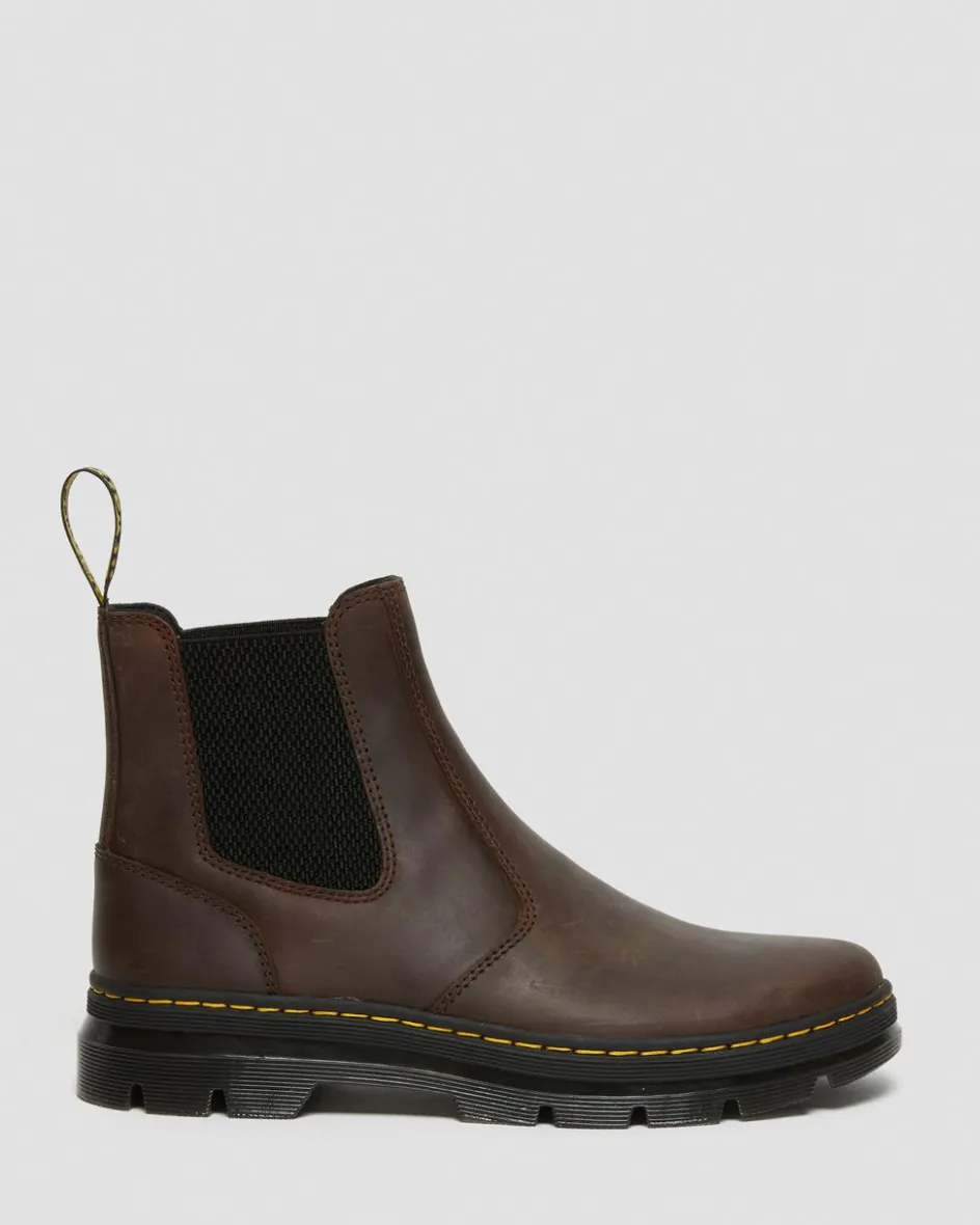 Dr. Martens Boots|Chelsea Boots*Embury Crazy Horse Leather Casual Boots in Brown Brown — Crazy Horse