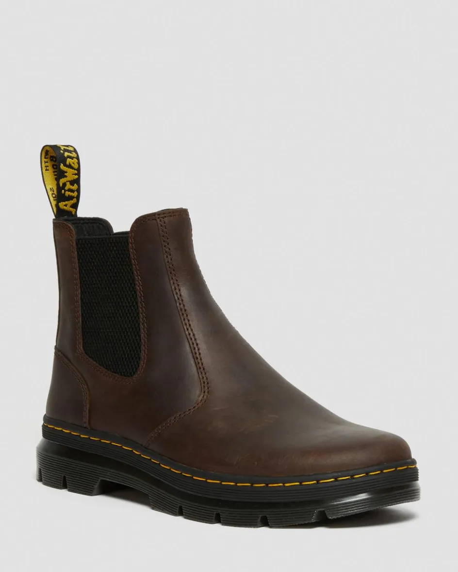 Dr. Martens Boots|Chelsea Boots*Embury Crazy Horse Leather Casual Boots in Brown Brown — Crazy Horse