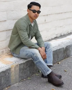 Dr. Martens Boots|Chelsea Boots*Embury Crazy Horse Leather Casual Boots in Brown Brown — Crazy Horse