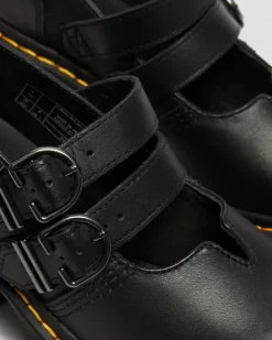 Dr. Martens Shoes|Platform Shoes*Eviee Sendal Leather Heeled Shoes in Black Black — Sendal