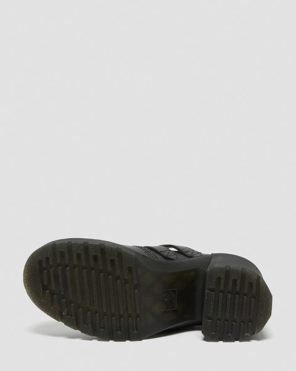 Dr. Martens Shoes|Platform Shoes*Eviee Sendal Leather Heeled Shoes in Black Black — Sendal