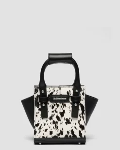 Dr. Martens New And Featured|Accessories*Extra Small Dalmatian Hair On Leather Tote Bag in Cream & Black Cream & Black — Dalmatian Print Hair On