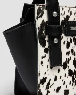 Dr. Martens New And Featured|Accessories*Extra Small Dalmatian Hair On Leather Tote Bag in Cream & Black Cream & Black — Dalmatian Print Hair On