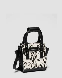 Dr. Martens New And Featured|Accessories*Extra Small Dalmatian Hair On Leather Tote Bag in Cream & Black Cream & Black — Dalmatian Print Hair On