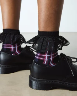 Dr. Martens Last Chance Styles|Last Chance Styles*Frill Organic Cotton Blend Socks in Pink Multi PINK MULTI — Organic Cotton Blend