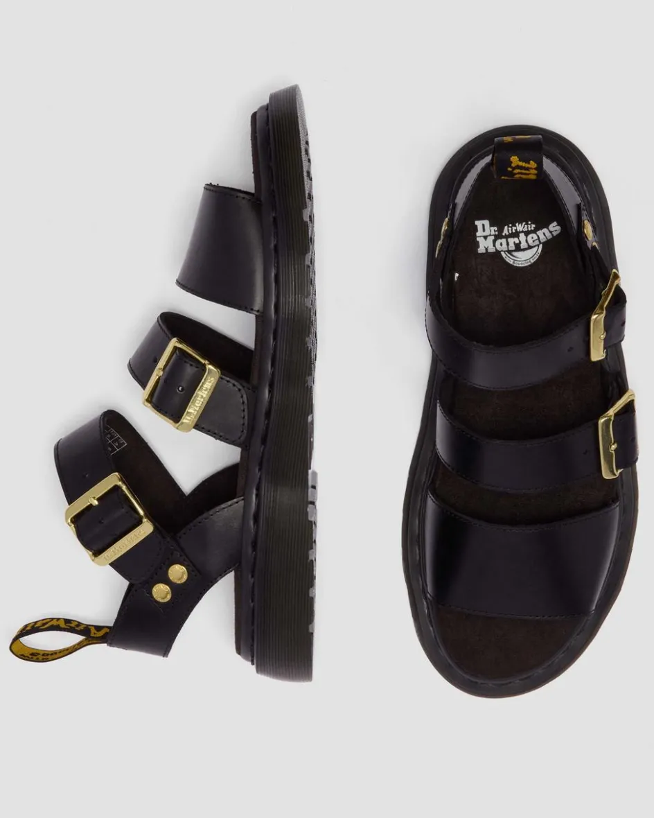 Dr. Martens New And Featured|Sandals*Gryphon Atlas Leather Gladiator Sandals in Black Atlas BLACK ATLAS — Atlas