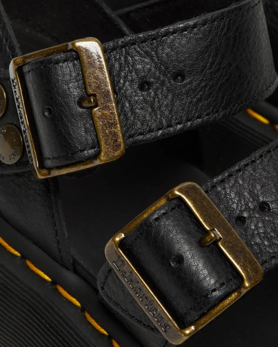 Dr. Martens Mother'S Day Gifts|Spring Sandals*Gryphon Pisa Leather Platform Sandals in Black Black — Pisa