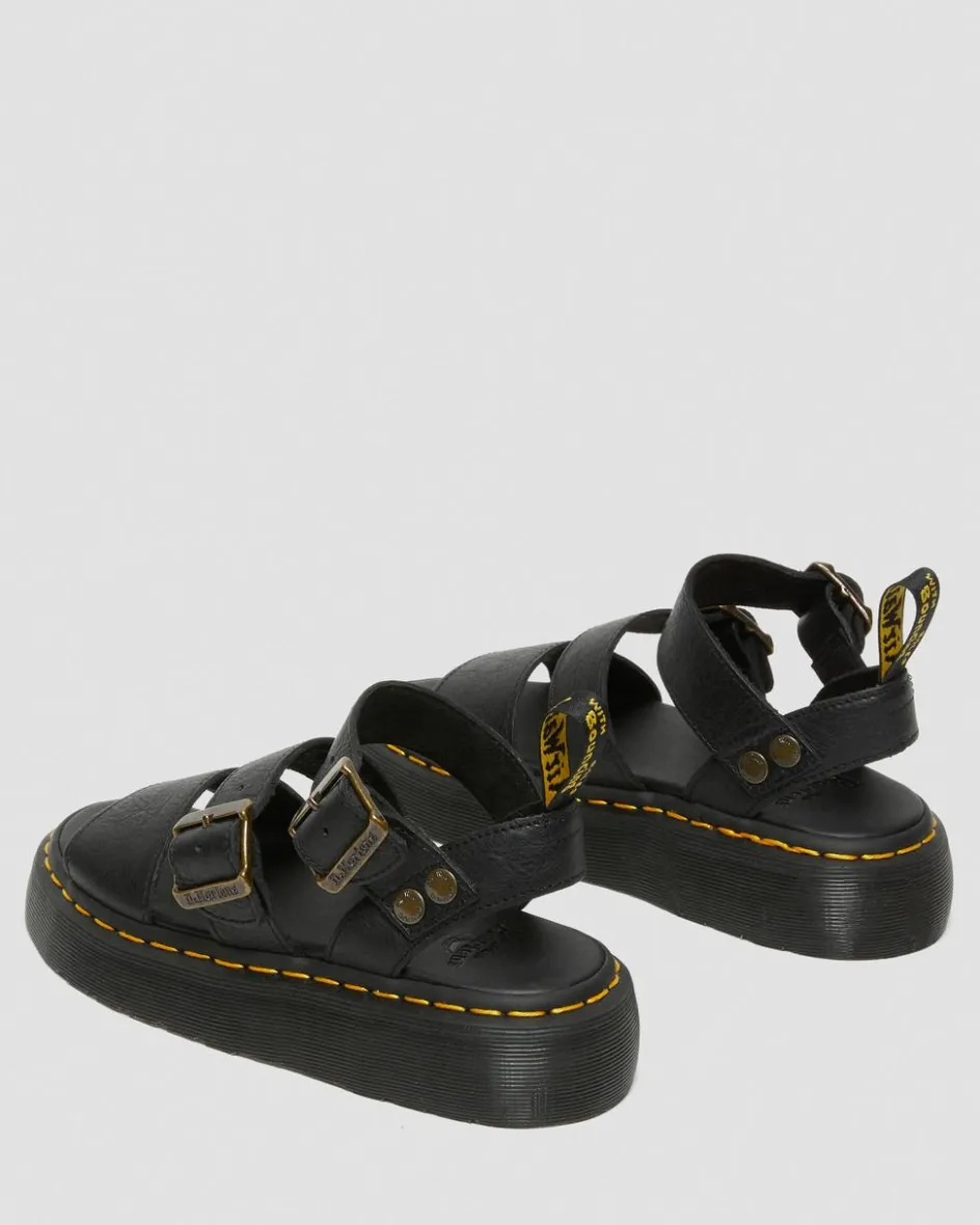 Dr. Martens Mother'S Day Gifts|Spring Sandals*Gryphon Pisa Leather Platform Sandals in Black Black — Pisa