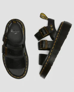 Dr. Martens Mother'S Day Gifts|Spring Sandals*Gryphon Pisa Leather Platform Sandals in Black Black — Pisa