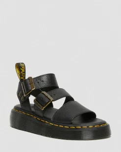 Dr. Martens Mother'S Day Gifts|Spring Sandals*Gryphon Pisa Leather Platform Sandals in Black Black — Pisa