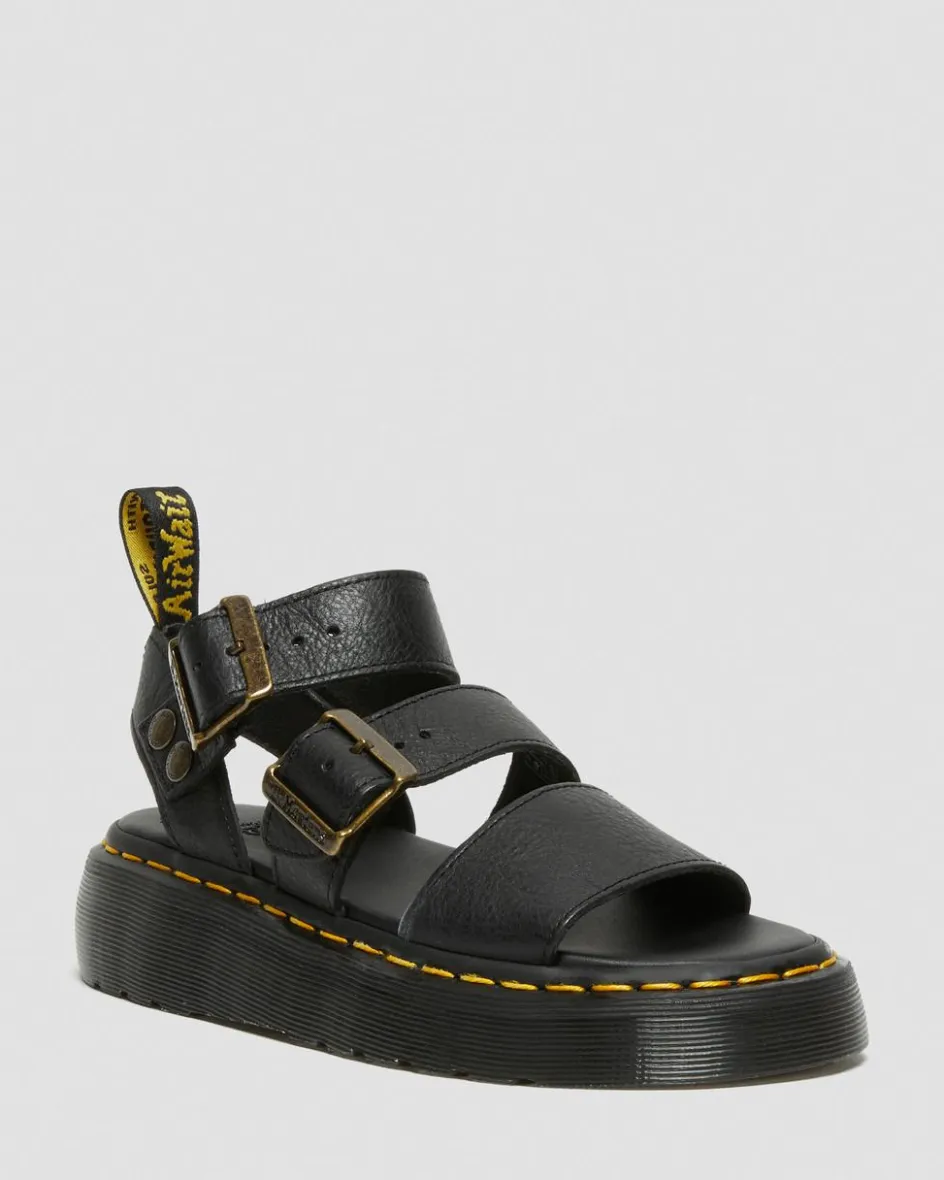 Dr. Martens Mother'S Day Gifts|Spring Sandals*Gryphon Pisa Leather Platform Sandals in Black Black — Pisa