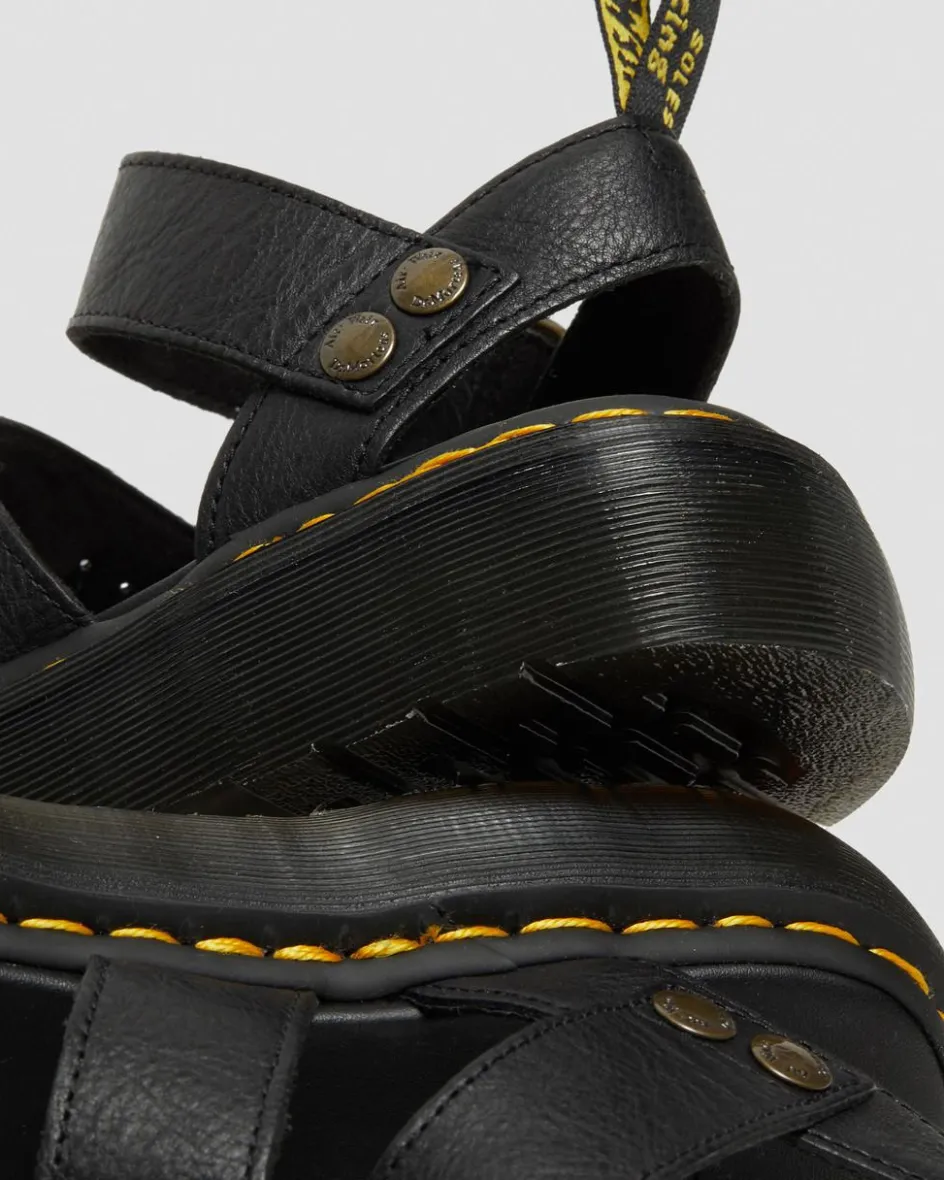 Dr. Martens Mother'S Day Gifts|Spring Sandals*Gryphon Pisa Leather Platform Sandals in Black Black — Pisa