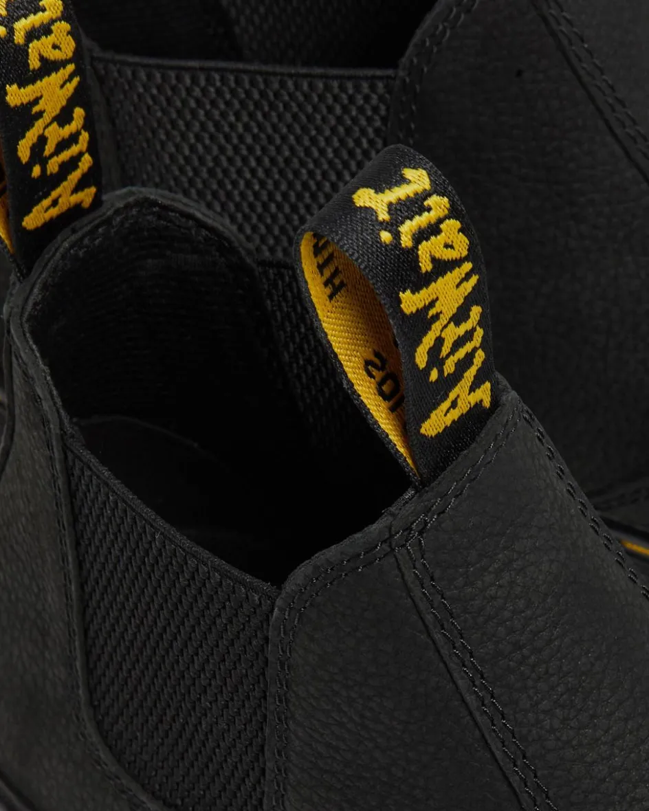 Dr. Martens Boots|Chelsea Boots*Hardie II Leather Chelsea Work Boots in Black Black — Pit Quarter