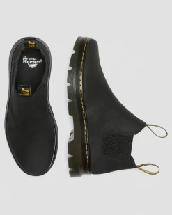 Dr. Martens Boots|Chelsea Boots*Hardie II Leather Chelsea Work Boots in Black Black — Pit Quarter