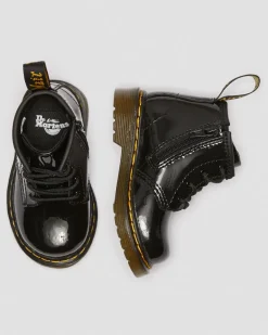 Dr. Martens Infant & 0-1 Years*Infant 1460 Patent Leather Lace Up Boots in Black Black — Patent Lamper