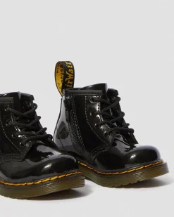 Dr. Martens Infant & 0-1 Years*Infant 1460 Patent Leather Lace Up Boots in Black Black — Patent Lamper