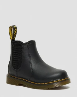 Dr. Martens Infant & 0-1 Years|Toddler & 2-4 Years*Infant/Toddler 2976 Softy T Leather Chelsea Boots in Black Black — Softy T