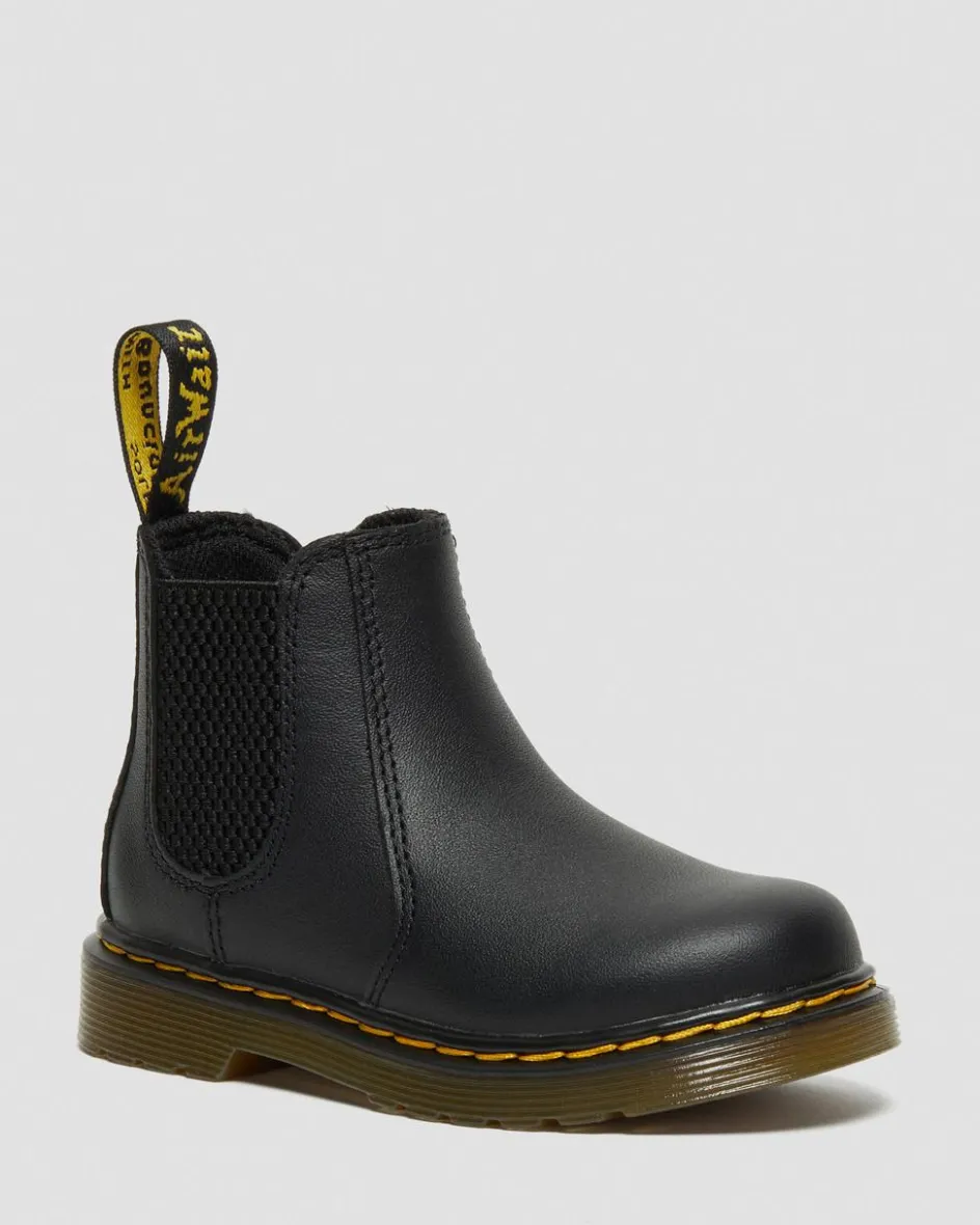 Dr. Martens Infant & 0-1 Years|Toddler & 2-4 Years*Infant/Toddler 2976 Softy T Leather Chelsea Boots in Black Black — Softy T