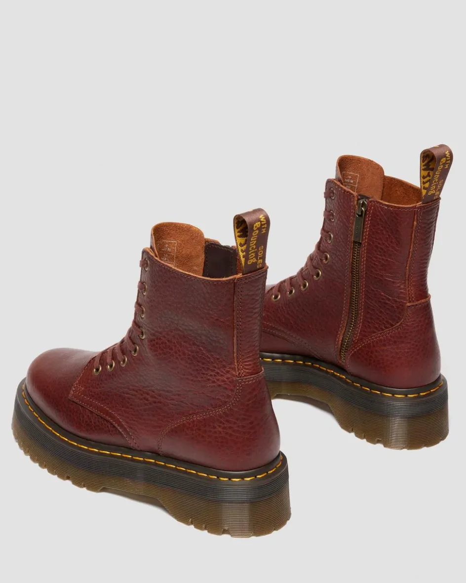 Dr. Martens Last Chance Styles|Last Chance Styles*Jadon Ambassador Soft Leather Platorm Boots in Cashew Cashew — Ambassador