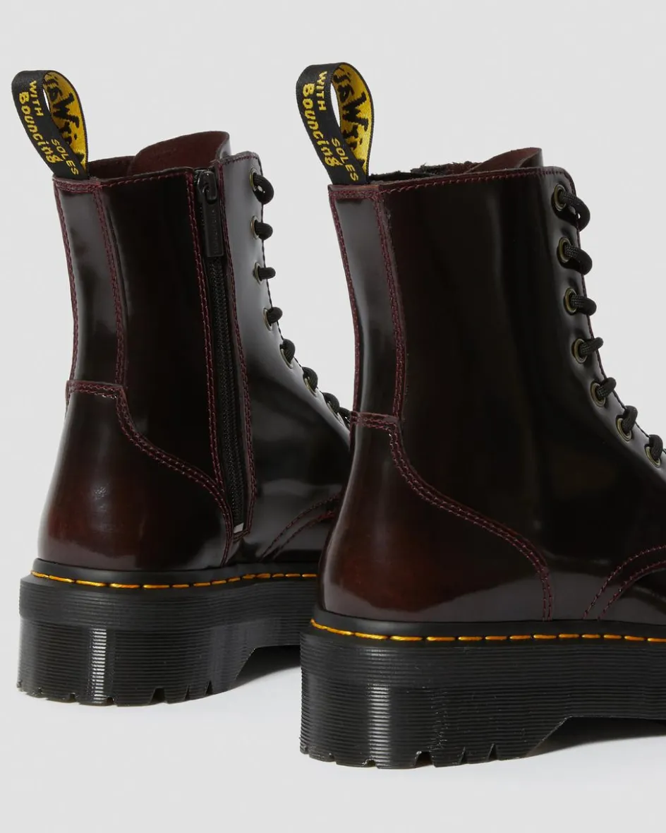 Dr. Martens New And Featured|Boots*Jadon Arcadia Leather Platform Boots in Cherry Red Arcadia Cherry Red Arcadia — Arcadia