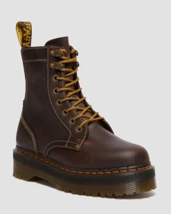 Dr. Martens New And Featured|Boots*Jadon Boot Arc Crazy Horse Platforms in Brown Brown — Crazy Horse