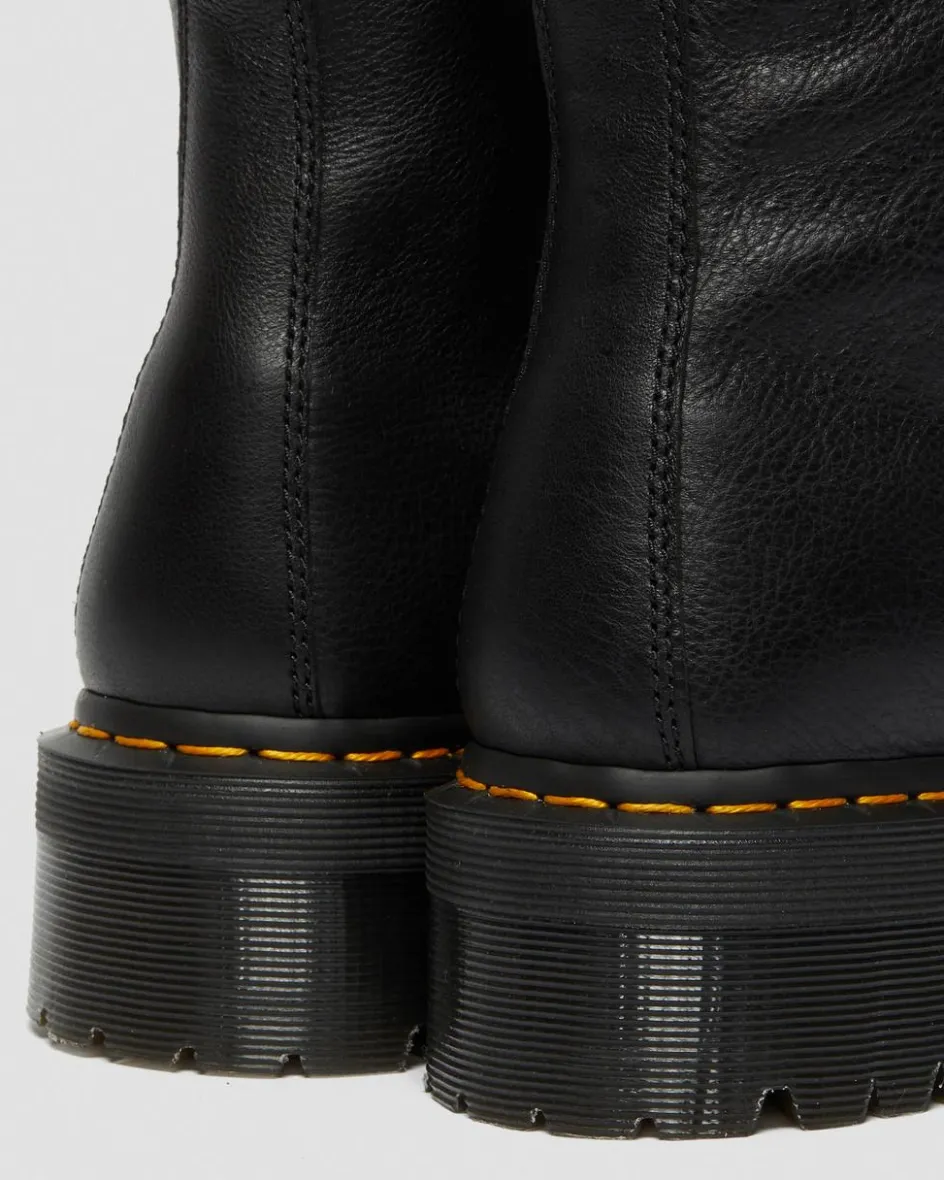 Dr. Martens Boots|Winter Boots*Jadon Boot Leather Faux Fur Lined Platforms in Black Black — Pisa