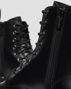 Dr. Martens New And Featured|Boots*Jadon Boot Smooth Leather Platforms in Black Black — Polished Smooth