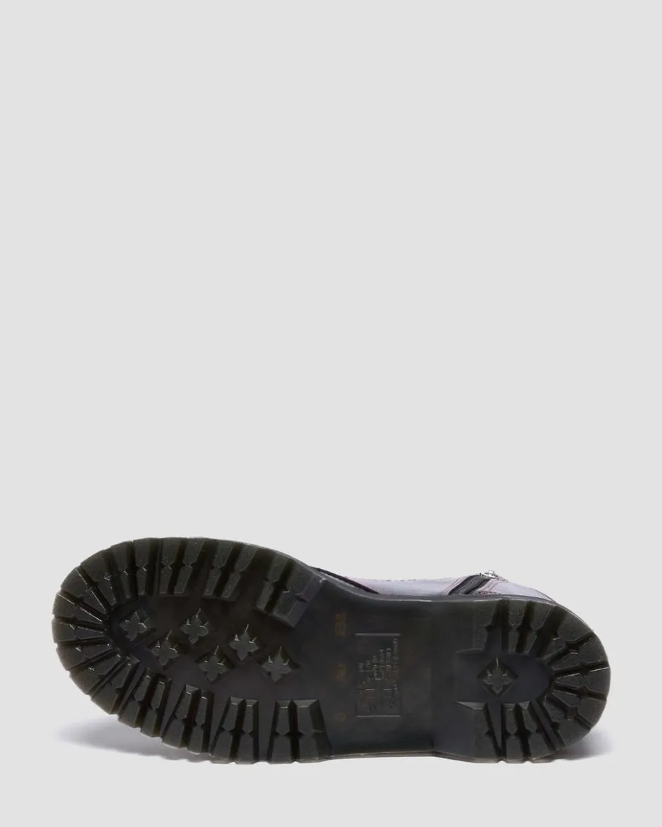 Dr. Martens Platform Boots|Boots*Jadon Distressed Patent Leather Platform Boots in Black Black — Distressed Patent