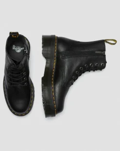 Dr. Martens New And Featured|Boots*Jadon III Boot Pisa Leather Platforms in Black Black — Pisa