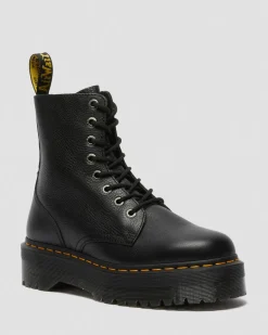 Dr. Martens New And Featured|Boots*Jadon III Boot Pisa Leather Platforms in Black Black — Pisa