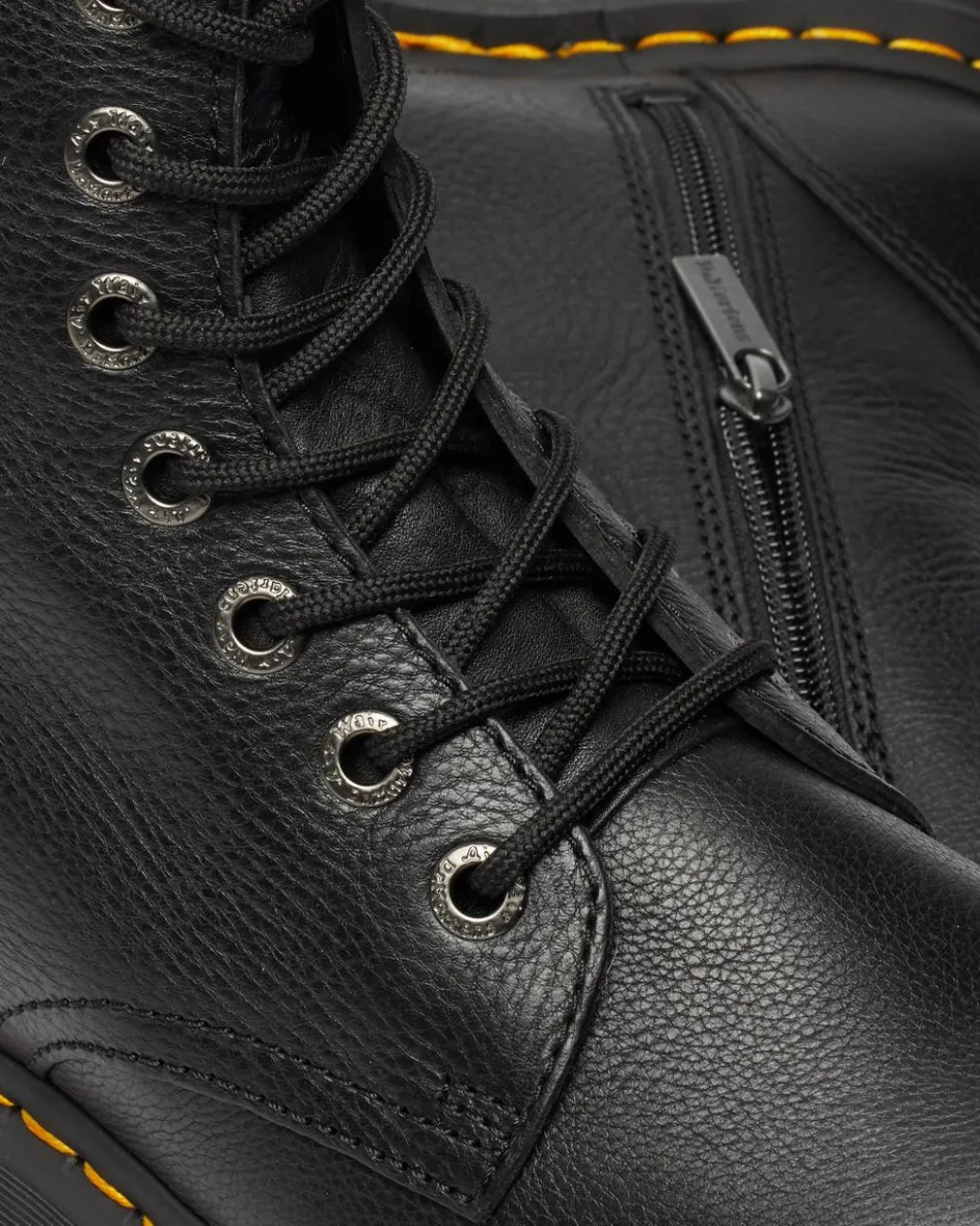 Dr. Martens New And Featured|Boots*Jadon III Boot Pisa Leather Platforms in Black Black — Pisa